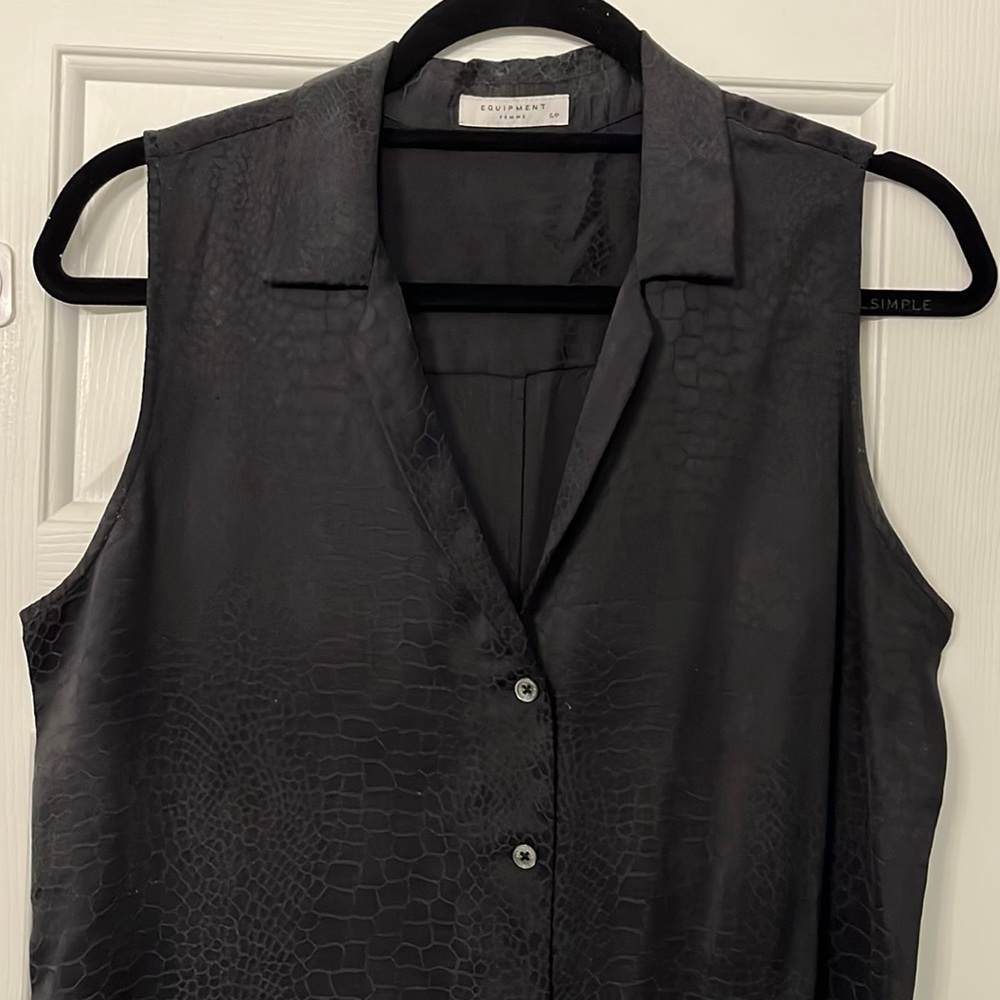 Equipment sleeveless dress/top 100% silk GORGEOUS